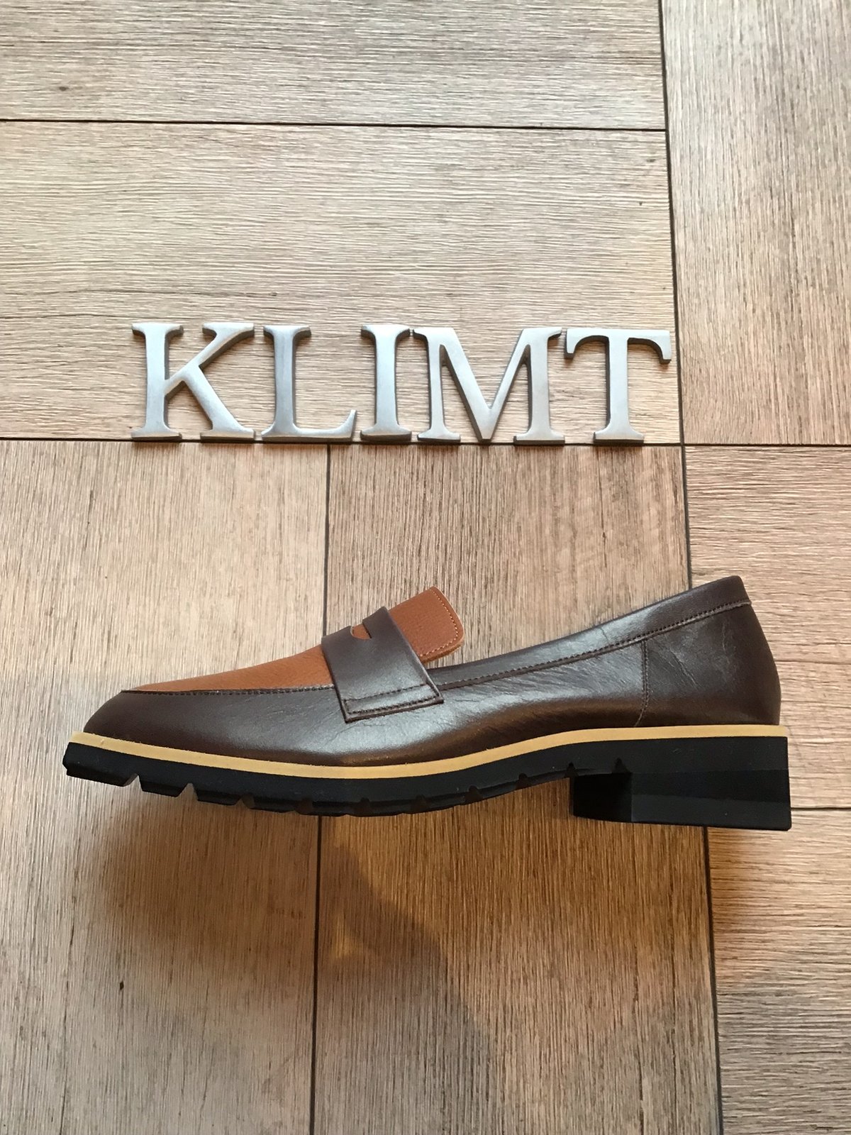 コインローファー ブラウンコンビ | shoes-klimt