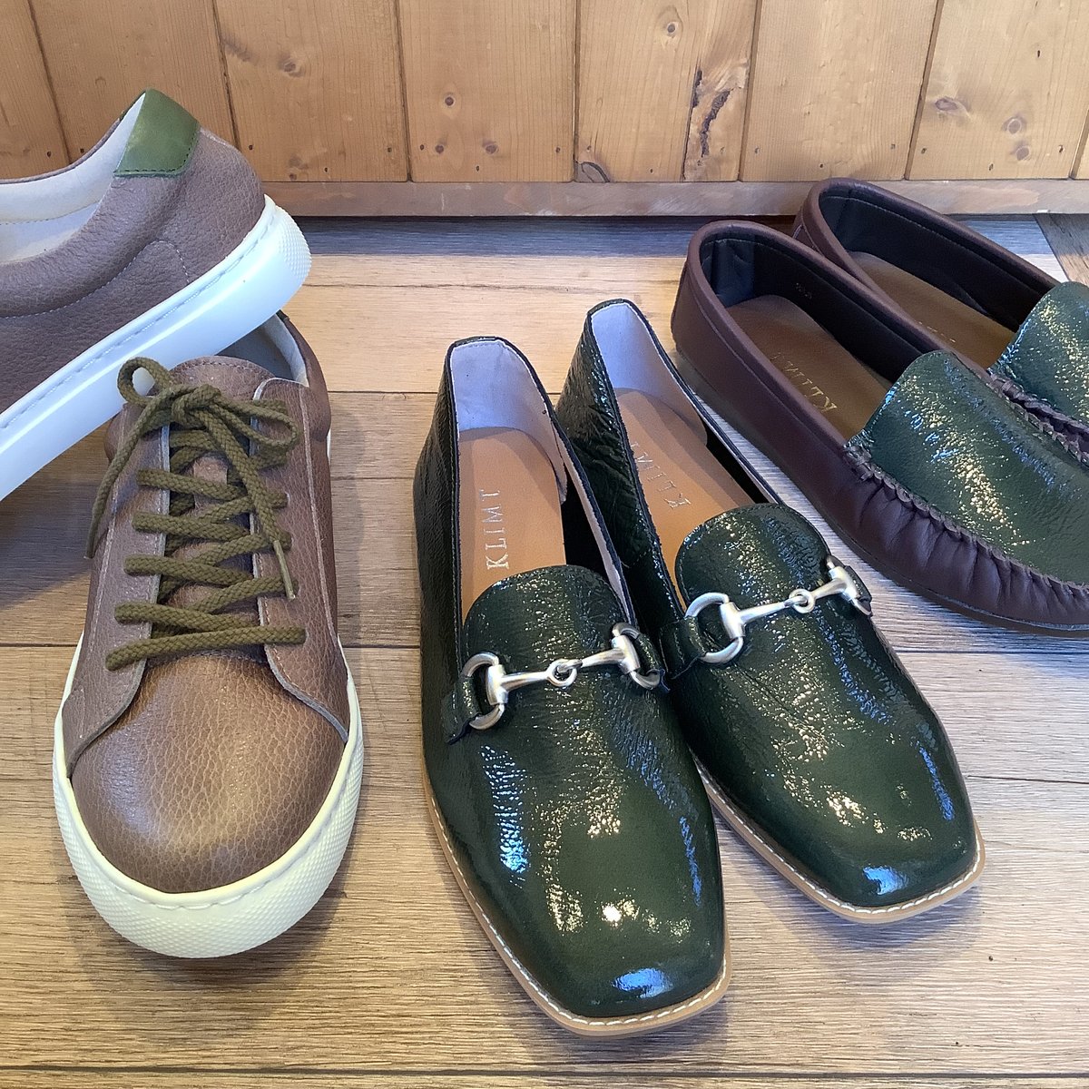 エナメルビット付きローファー グリーンエナメル | shoes-klimt