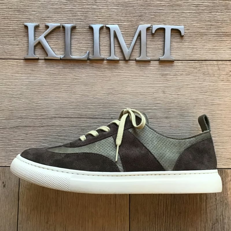 スエードコンビスニーカー モスグリーン | shoes-klimt