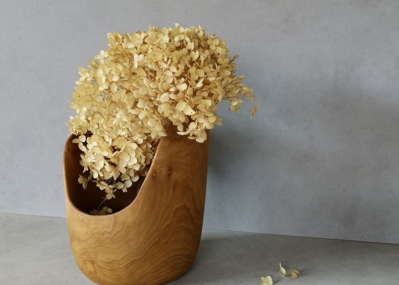 チーク×アイアン フラワーポット チークウッド フラワーポット L | craft works HACHINOSU yufuin