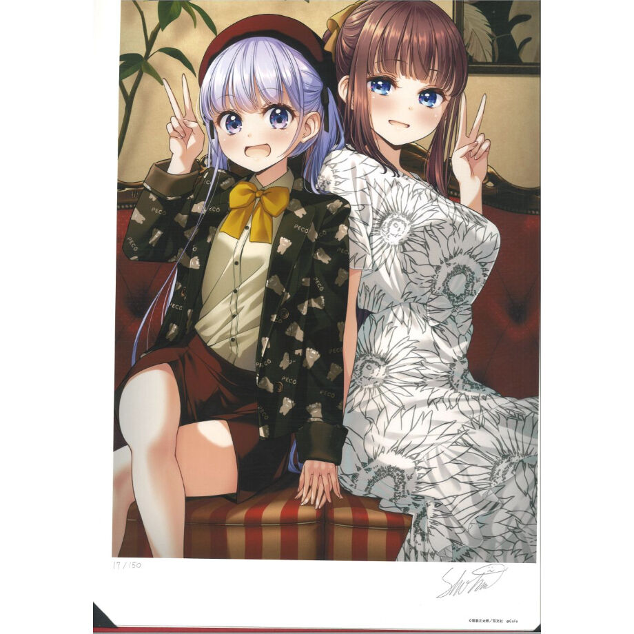 NEW GAME! 完結記念展 直筆サイン入り描き下ろしアートグラフB額縁付き NEWGAME! 完結記念展 直筆サイン入り 描き下ろしアートグラフC （No.17