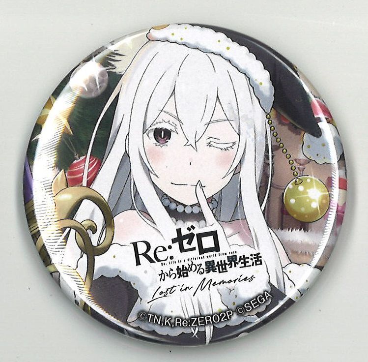 Re:ゼロから始める異世界生活 カラオケの鉄人 缶バッジ カード エミリア 2種 Re:ゼロから始める異世界生活 カラオケの鉄人 缶バッジ カード