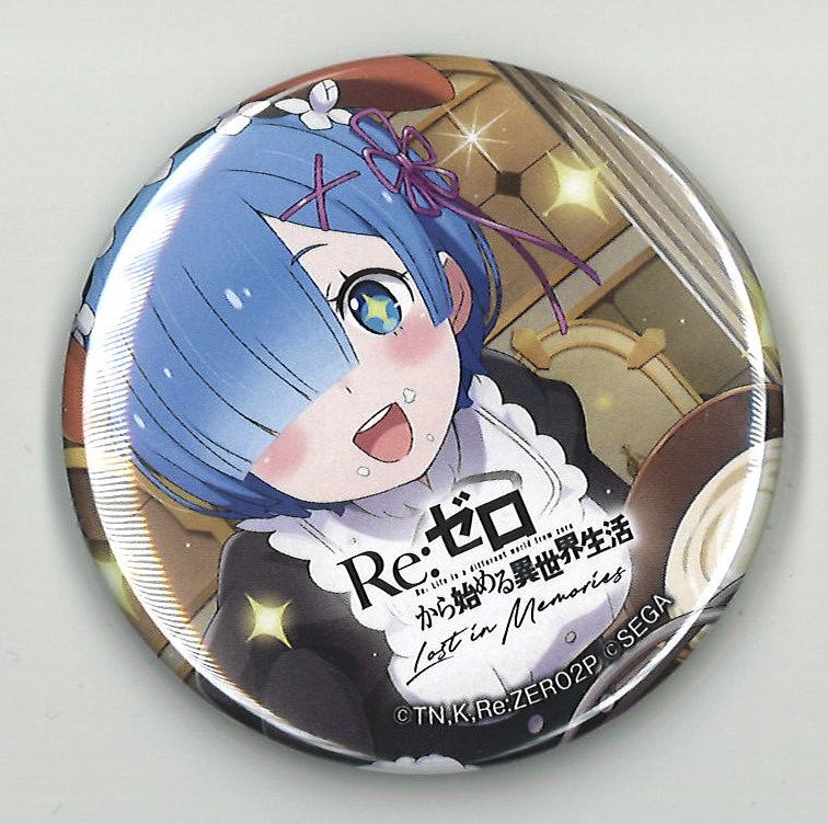 Re:ゼロから始める異世界生活　ベアトリス　缶バッジ　カラオケの鉄人 original
