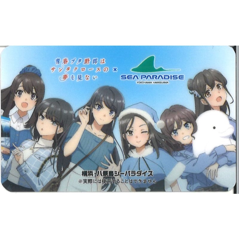 ミニスカサンタ　青ブタ×八景島シーパラダイス プレミアムパス風カード　入場特典 青ブタ 八景島シーパラダイス プレミアムパス風カード ミニスカ