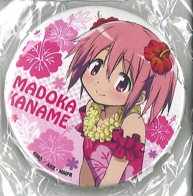魔法少女まどか☆マギカ ローソンコラボ （アロハ） 缶バッジ 鹿目