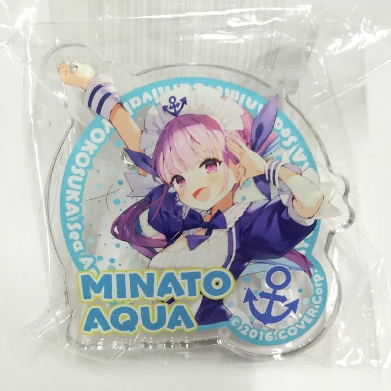ホロライブ 湊あくあ アクリルバッジ よこすか海のアニメカーニバル