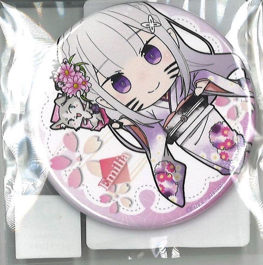 DMMスクラッチ！Re:ゼロから始める異世界生活 E賞缶バッジ エミリア