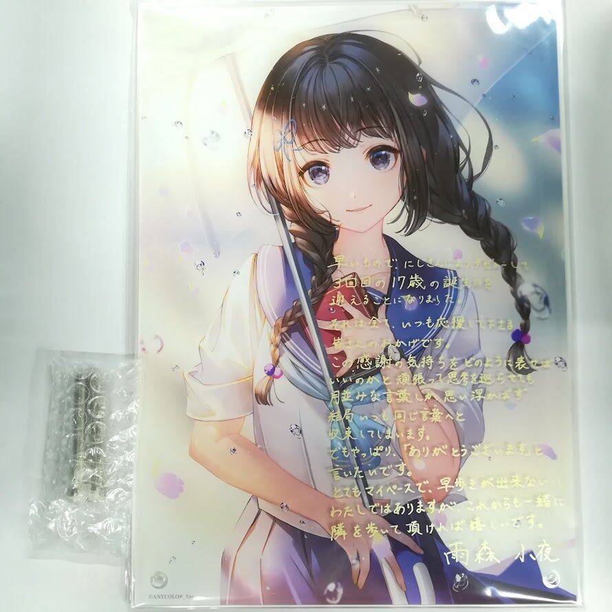 にじさんじ 雨森小夜 誕生日グッズ2021 アクリルパネル | K-BOOKS 秋葉原