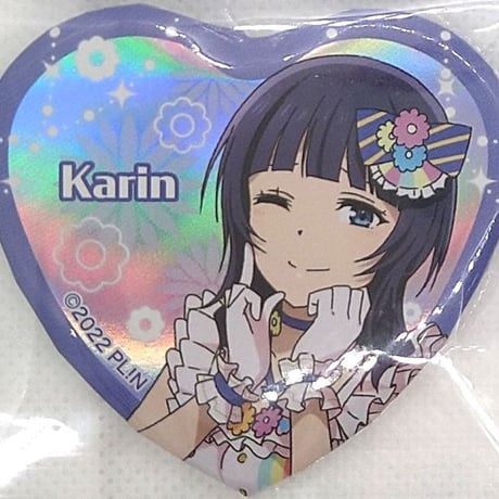 ラブライブ！虹ヶ咲学園スクールアイドル同好会 展示会 2023年にじいろ活動日誌 ハート型キャラバッジコレクション 缶バッジ 朝香果林