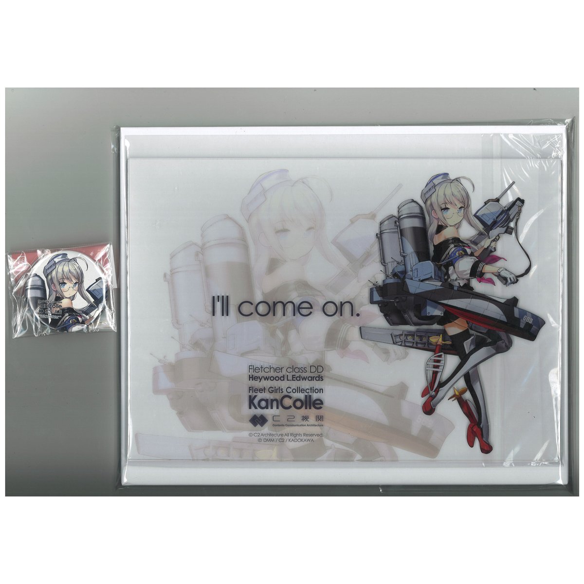 艦これ ヘイウッド・L・エドワーズ C101 アクリルボード＆缶バッジ | K