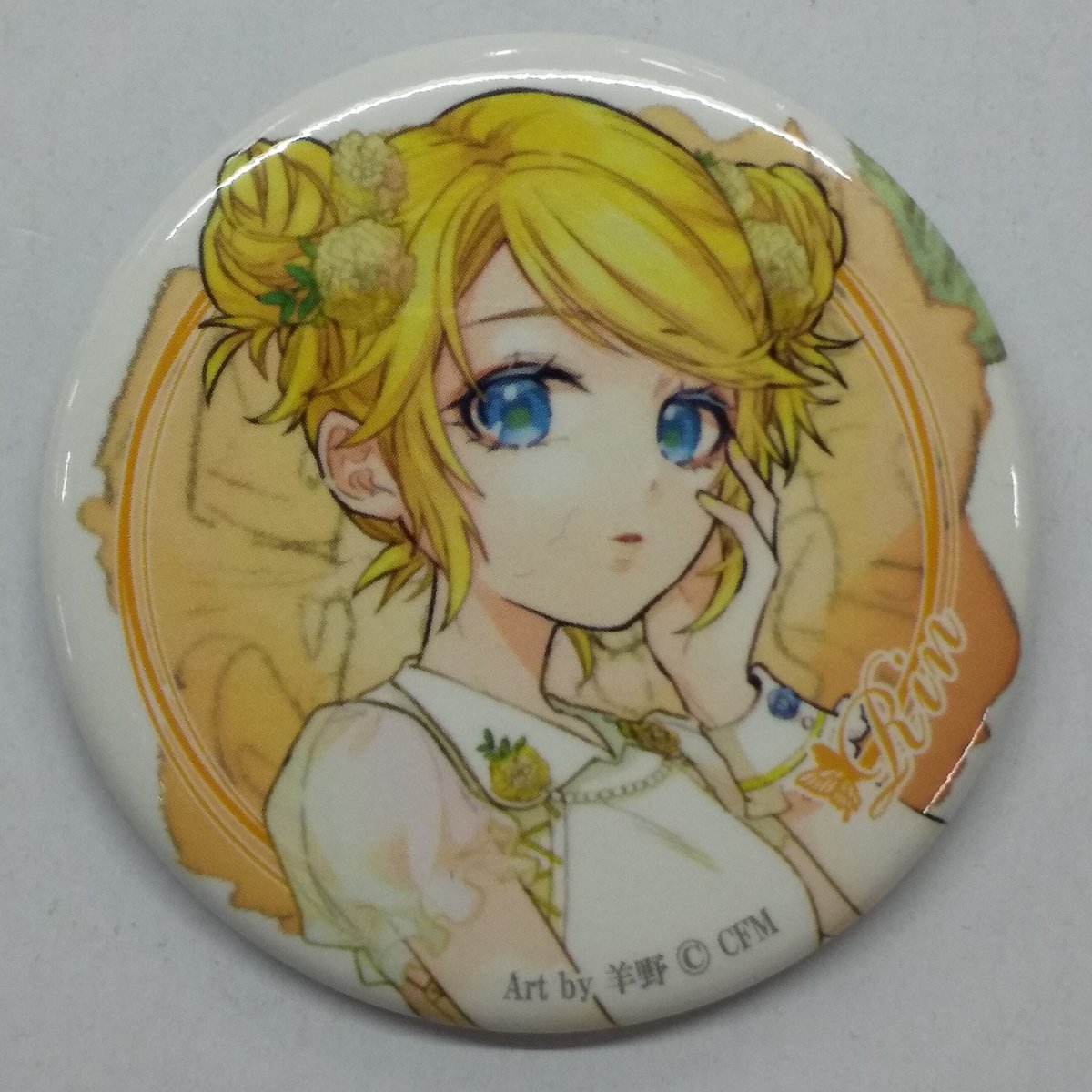 ボーカロイド　鏡音リン　缶バッジ　R_りんご　クリプトンズ　マジミラ 楽天市場】『初音ミク＆ピアプロキャラクターズ』 丸型缶バッジ(76mm