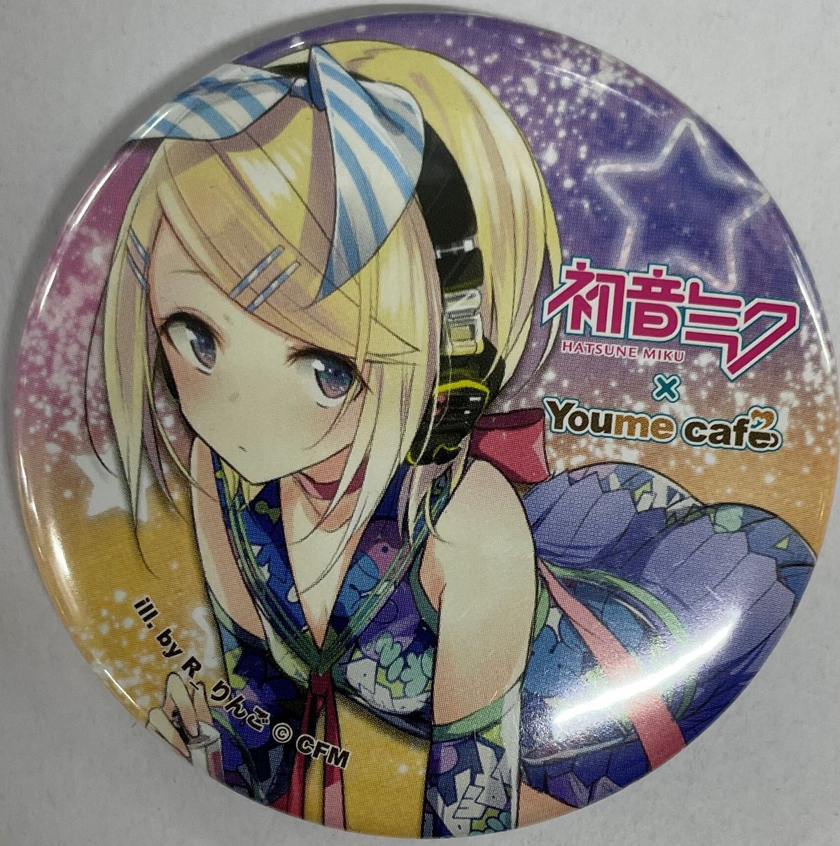 鏡音リン 缶バッジ Youme cafe ボーカロイド 鏡音リン 缶バッジ Youme cafe SWEETS PARADISE