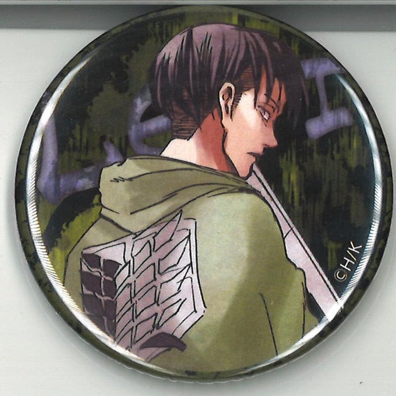 進撃の巨人 ヘキサライド 缶バッジ リヴァイ リヴァイ 缶バッジ ヘキサライド 進撃の巨人
