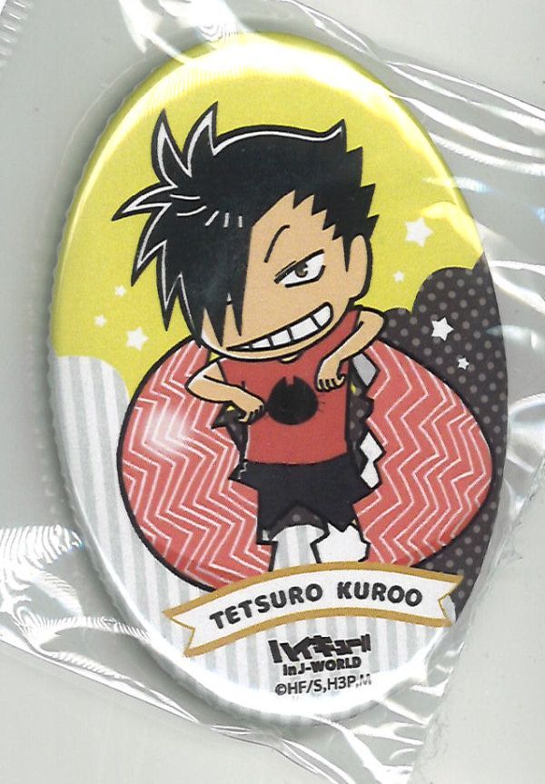 ハイキュー!! 缶バッジ 黒尾鉄朗 （in J-WORLD・縦長） | K