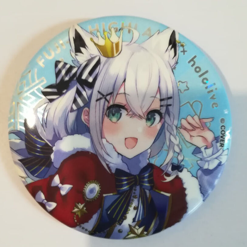 ホロライブ 白上フブキ 缶バッジ 等身 富士急ハイランド コラボ | K
