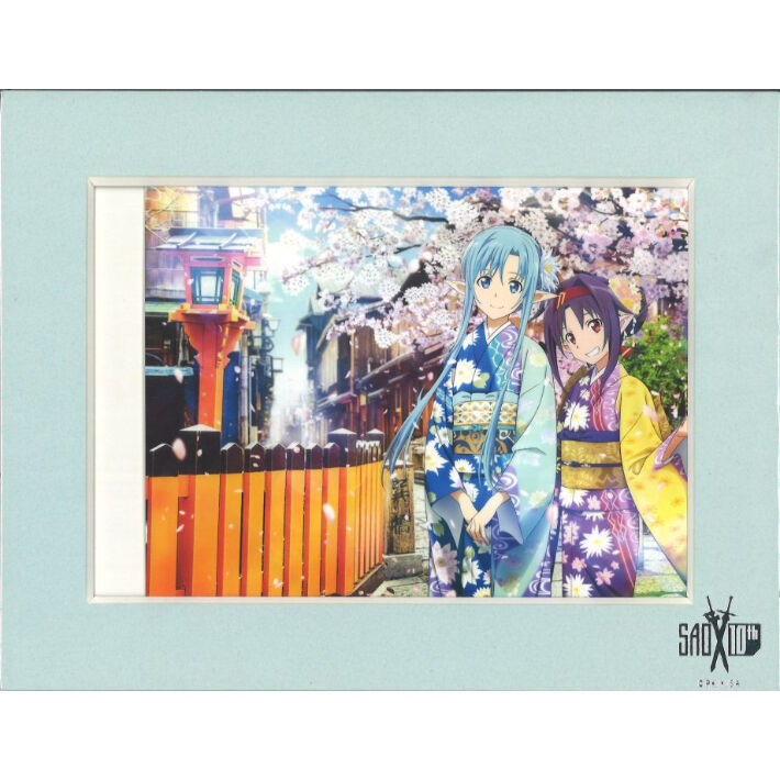 京友禅姿のアスナとユウキ in 京都 A-1 Pictures 描き下ろしイラスト