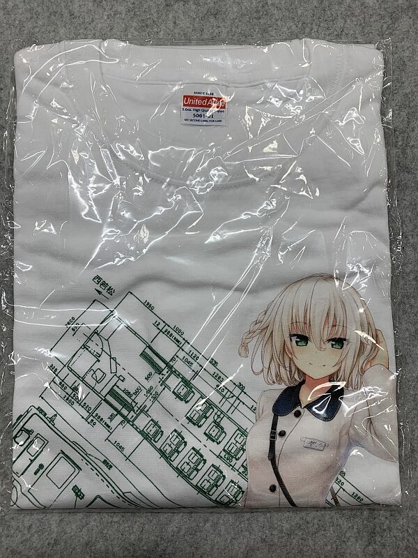 HARUKAZE ノラと皇女と野良猫ハート ‟鉄”確定Tシャツ 夕莉シャチ