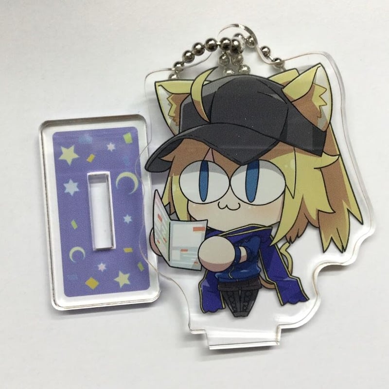 FGO Fate Grand Carnival 謎のネコX セガコラボカフェ スタンド付きデフ
