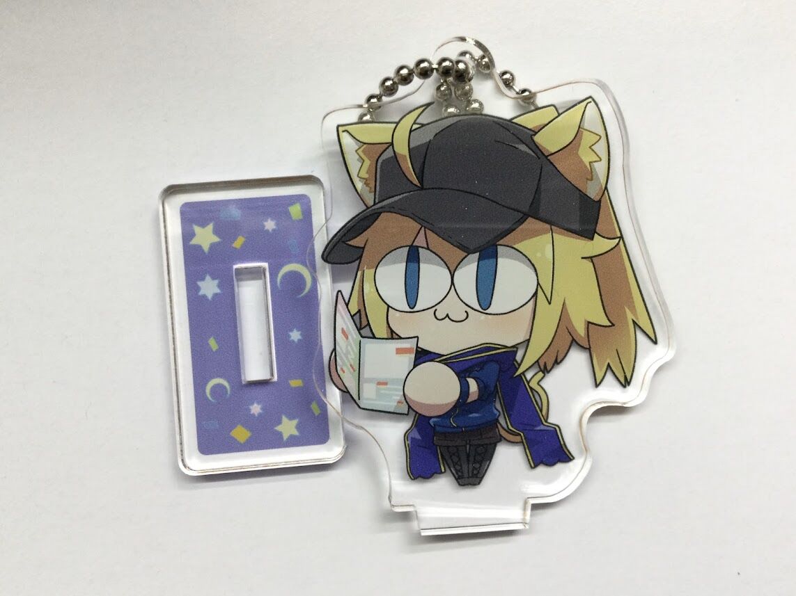 FGO Fate Grand Carnival 謎のネコX セガコラボカフェ スタンド付きデフ
