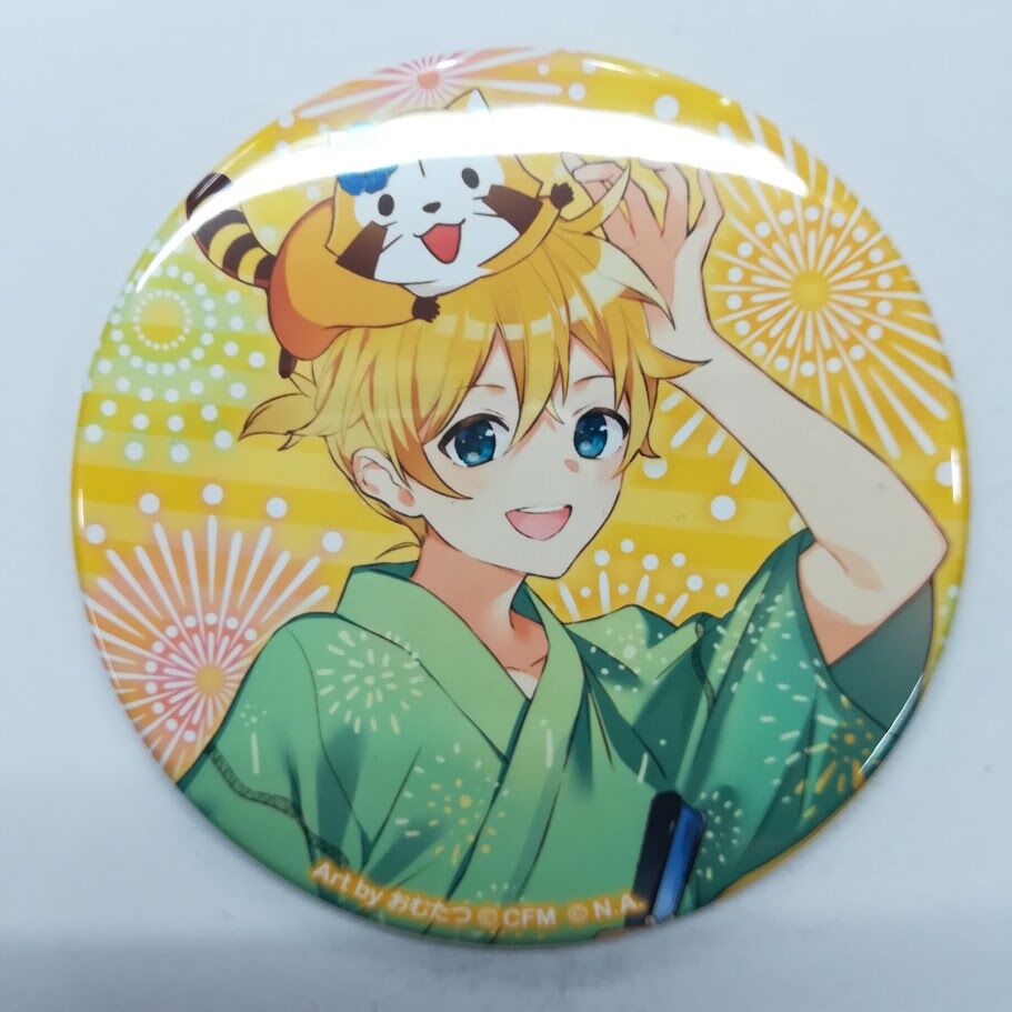 ボーカロイド 鏡音レン 浴衣衣装(等身) おむたつ先生 缶バッジ