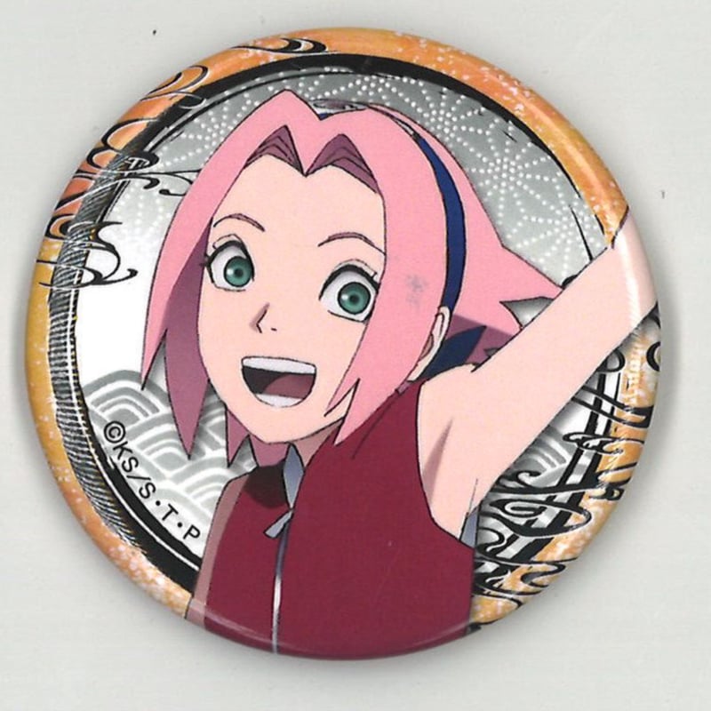 NARUTO　限定　缶バッジ　サクラ NARUTO トレーディング缶バッジ 20周年記念ビジュアル 春野サクラ