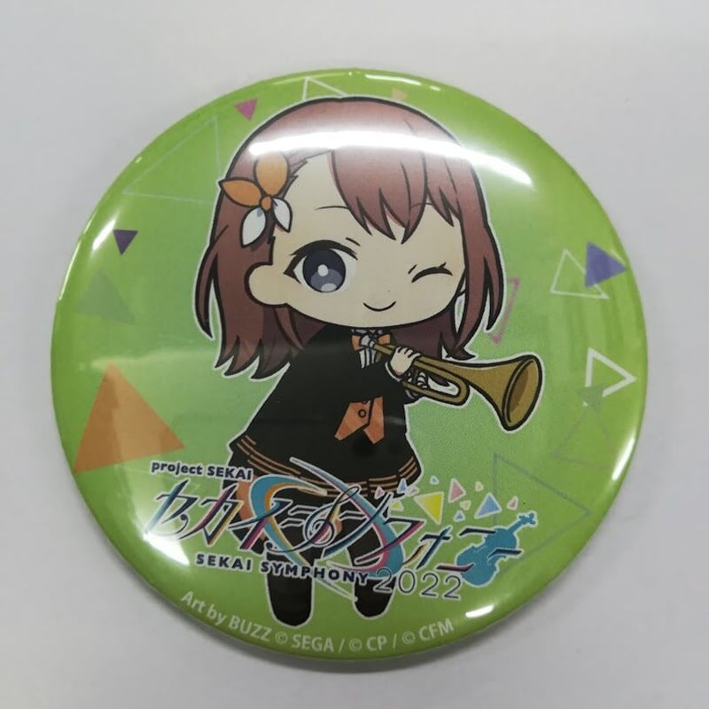 プロジェクトセカイ 花里みのり 缶バッジ（BUZZ先生柄）セカイ