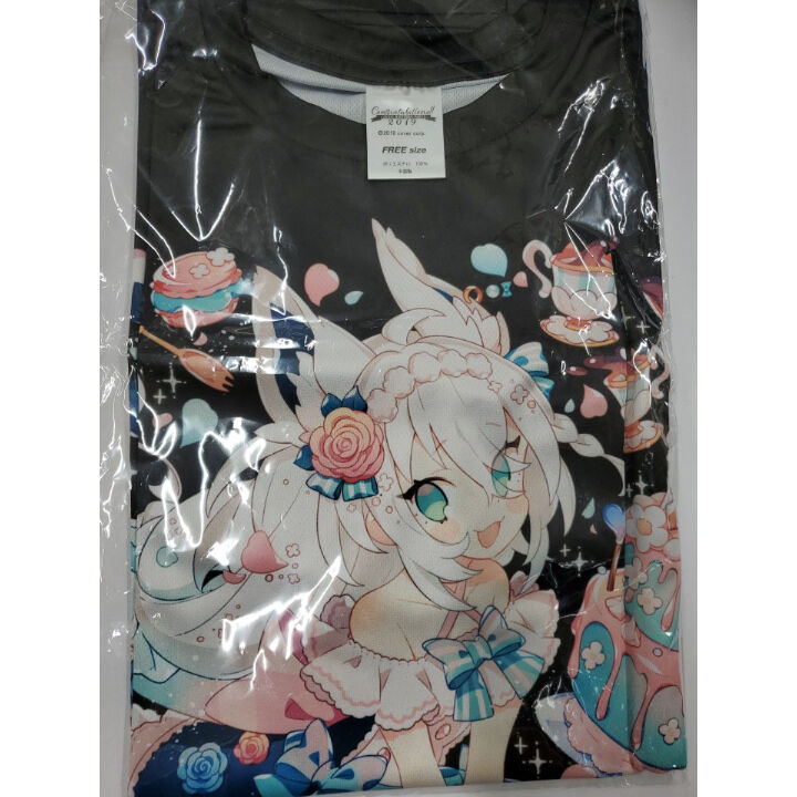 ホロライブ 白上フブキ Tシャツ(黒) Congratulations!! FUBUKI BI