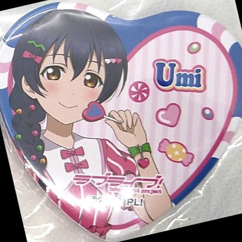ラブライブ！ ハート缶バッジ 園田海未 μ's 5th Go→Go バラ