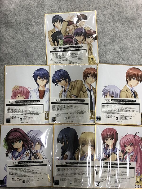 くじコレ Angel Beats!10周年記念くじ E賞メモリアルミニ色紙全種