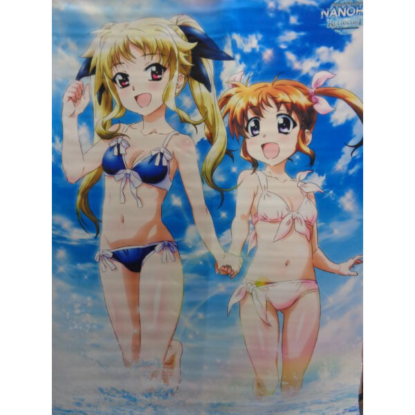 魔法少女リリカルなのはReflection B2タペストリー　水着&雪合戦Ver 魔法少女リリカルなのは Reflection なのは＆フェイト 水着ver