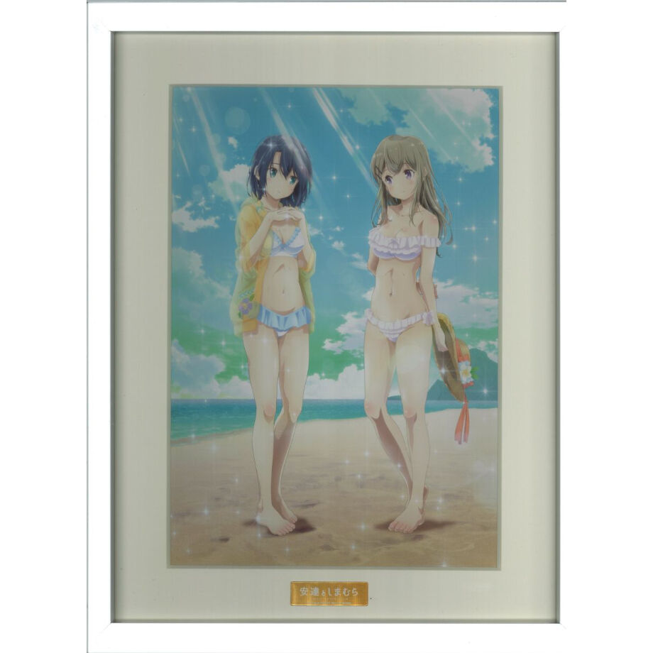 安達としまむら 描き下ろしA4キャラファイン 2人だけの浜辺 | K-BOOKS 