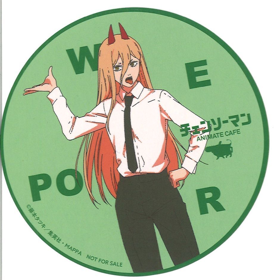 チェンソーマン × アニメイトカフェ メニュー特典 コースター パワー チェンソーマン × アニメイトカフェ メニュー特典 コースター パワー