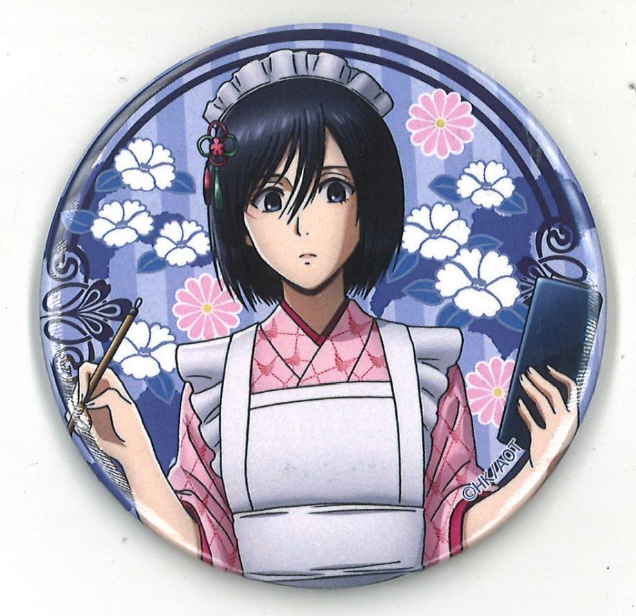 進撃の巨人×スイーツパラダイス 缶バッジ ミカサ（開封品） | K-BOOKS