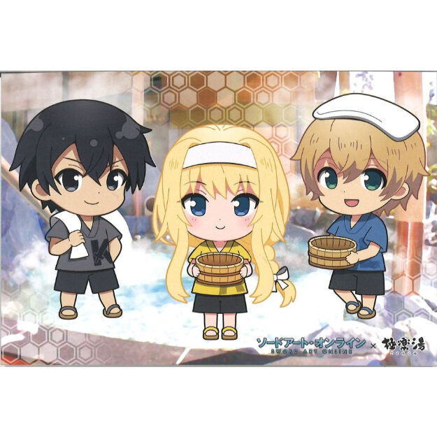 A アリス(等身) ソードアート・オンライン×極楽湯缶バッジ54個まとめ売り