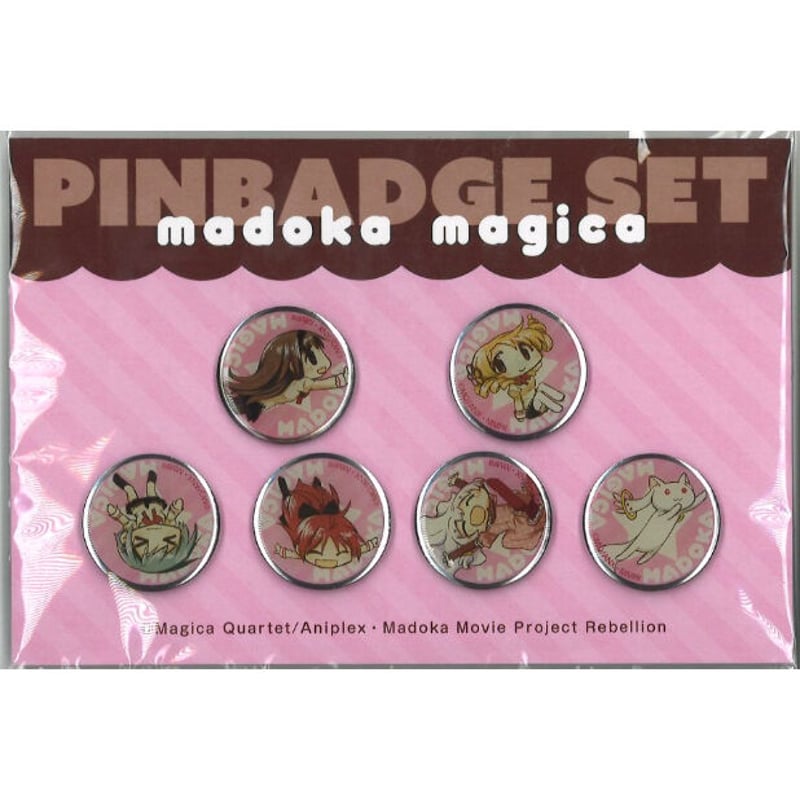 まどか☆マギカ ピンバッジセット 6個 蒼樹うめ展 ピンバッチセット 魔法少女まどか☆マギカ6個セット | K