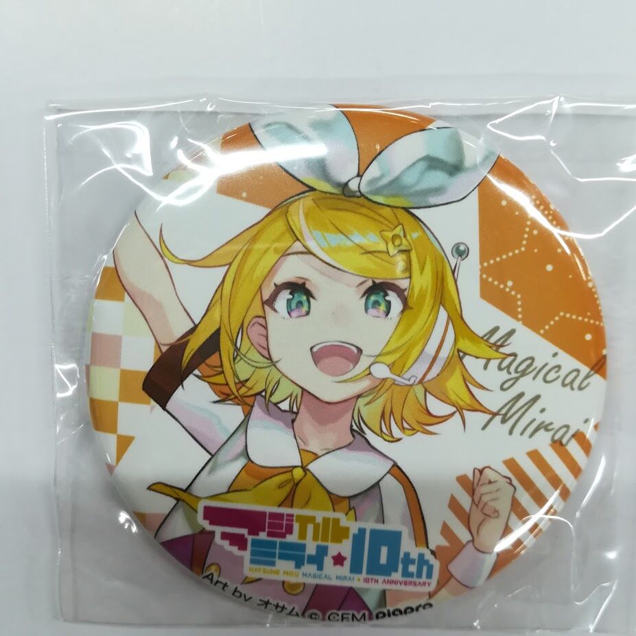 缶バッジ 10th ニコカフェ 鏡音リン VOCALOID 希少 匿名配送 10周年】鏡音リン・レン10th グッズ＆イベント Anniversary×nicocafe ピンズ・ピンバッジ・缶バッジ