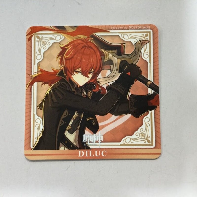 原神 原神焼き コースター ディルック 原神 原神焼き 第1弾 コースター