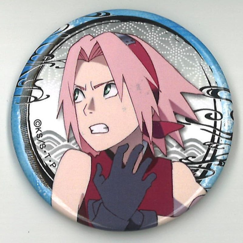 NARUTO トレーディング缶バッジ 20周年記念ビジュアル 春野サクラ（青