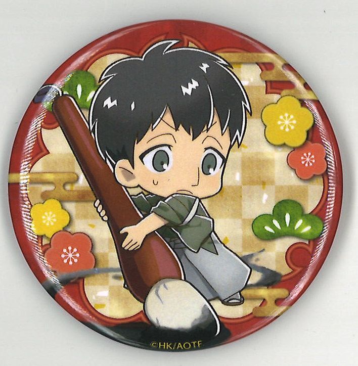 進撃の巨人 プリロール ベルトルト アクリルスタンド 缶バッジ 進撃の巨人 プリンセスカフェコラボ 進撃の巨人 缶バッジ（正月