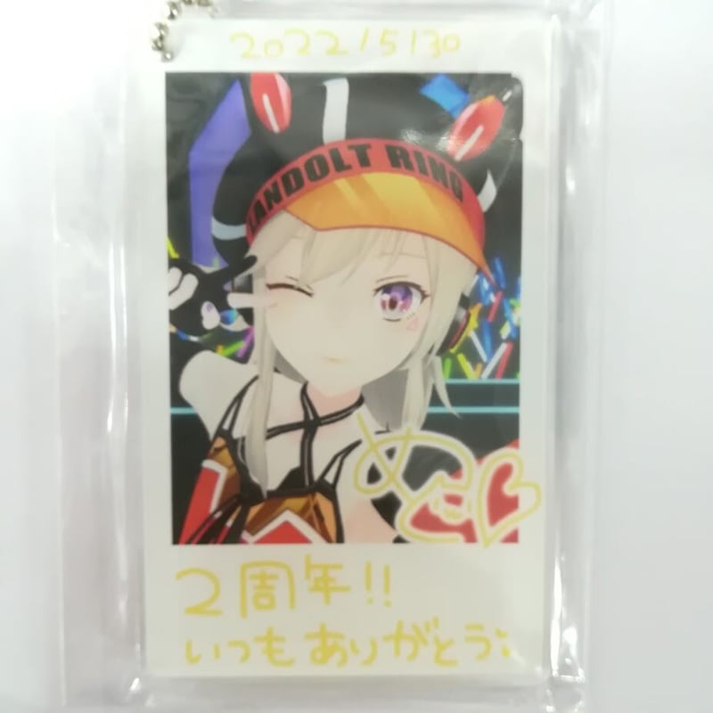 小森めと 活動2周年記念 チェキ風 アクリルキーホルダー ぶいすぽ ブイアパ 小森めと チェキ風キーホルダー 小森めと&不磨わっと2周年