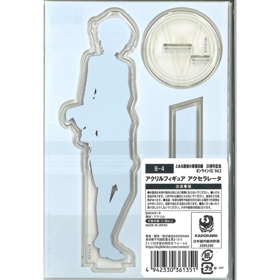 とある魔術の禁書目録 20周年記念 オンラインくじ Vol.2 B-4 アクリル