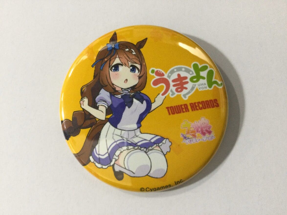 ウマ娘 うまよん タワーレコード タワレコ 缶バッジ　オグリキャップ original