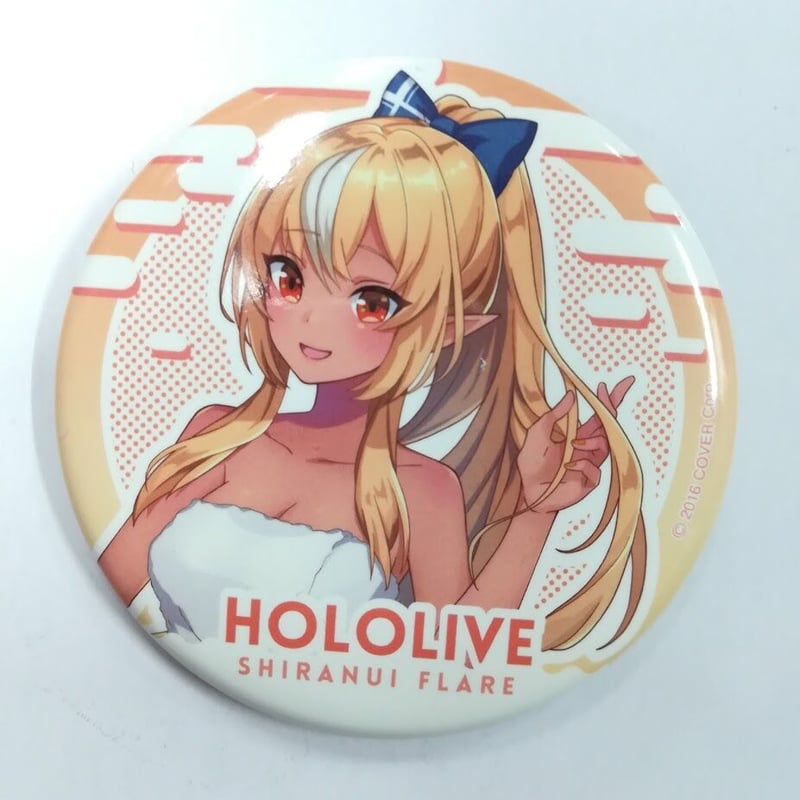 ホロライブ 不知火フレア 缶バッジ (バスタオルver.) 温泉コラボ | K