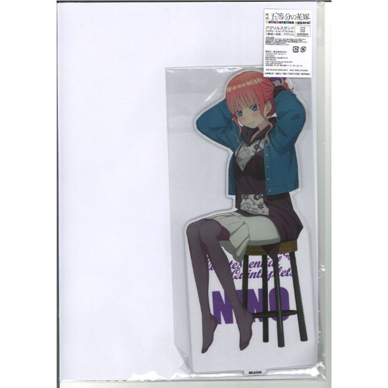 新品 五等分の花嫁 UGCアパレルコラボ 中野二乃 アクリルスタンド & シャツ 五等分の花嫁 8月11日より描き下ろしグッズ含むコラボアパレル発売!