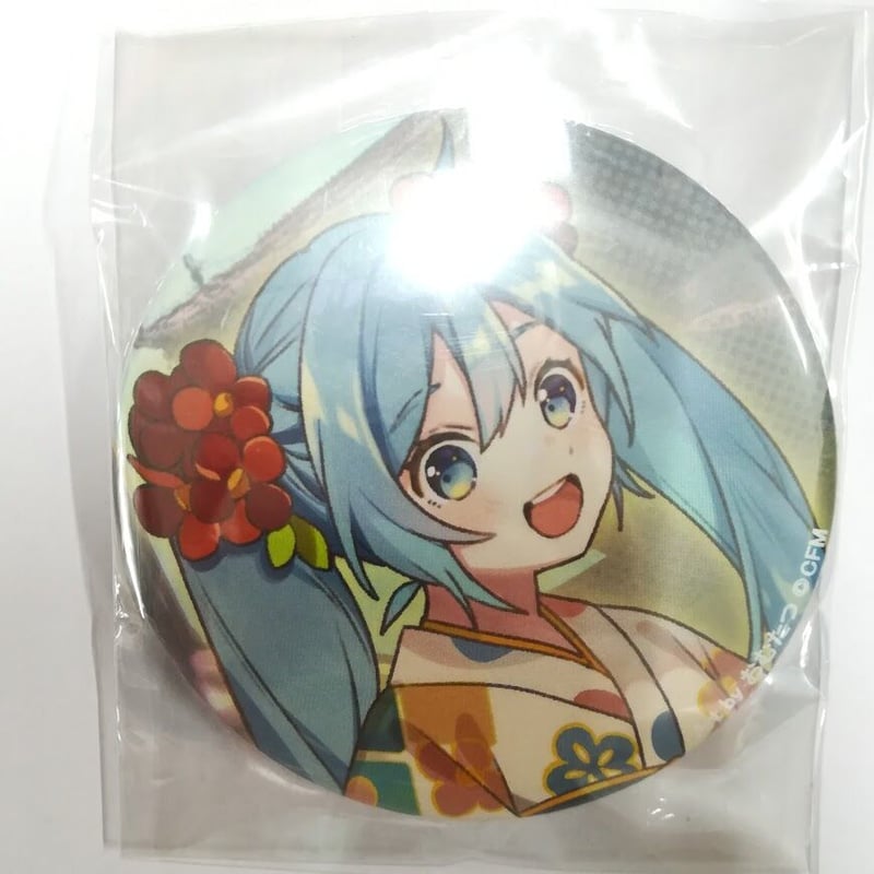 ボーカロイド 初音ミク 缶バッジ 初音ミク×京都「聖護院八ツ橋総