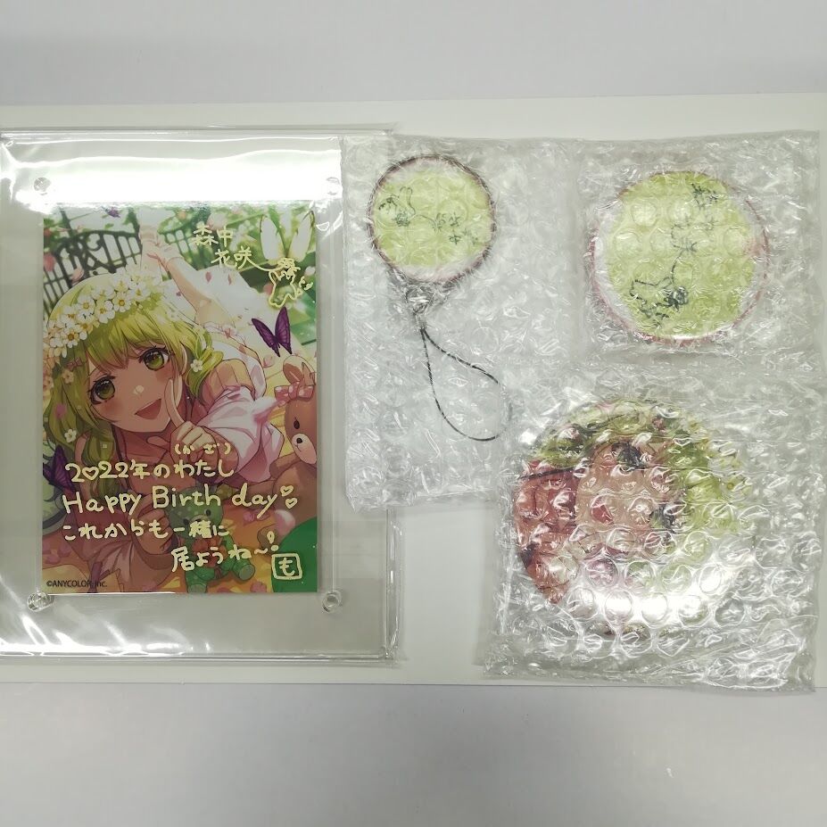 【新品】にじさんじ 森中花咲 2021 誕生日グッズ アクリルパネル 誕生日