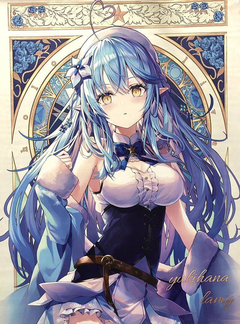 雪花ラミィ リン☆ユウ先生書き下ろしタペストリーセット RIN☆YUU（リン☆ユウ先生）】”ホロライブ”雪花ラミィB2タペストリー