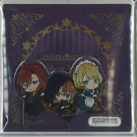 呪術廻戦×パズドラコラボグッズ ホログラムスクエア缶バッジ6個セットA