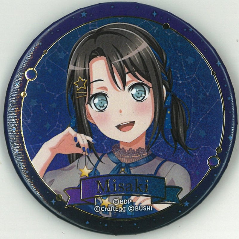 バンドリ WEGO 奥沢美咲 缶バッジ ホロ ノーマル BanG Dream! （バンドリ！）Twinkle Party! ver. （ホロ）缶バッジ