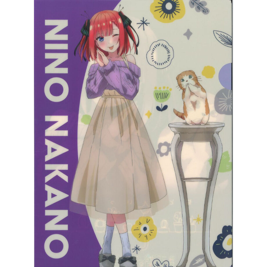 映画 五等分の花嫁 A4クリアファイル 猫といっしょ 中野二乃 | K-BOOKS